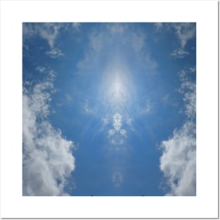 32M Unique Blue White Clouds Sky Abstract Nature Photo Posters and Art